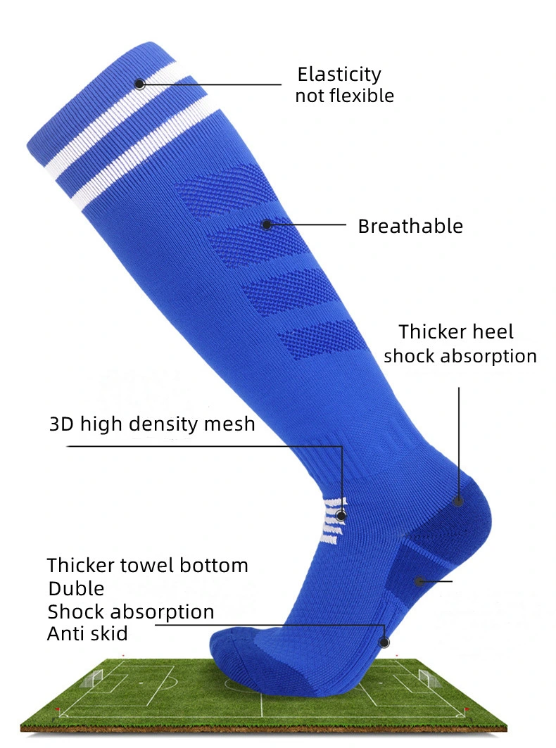 Football Socks Long Tube Leggings Cotton Socks Stocking Clothes Soccer Socks for Adult and Children for Sports